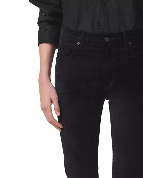 Citizens of Humanity Isola High Rise Cropped Bootcut Jeans - Black