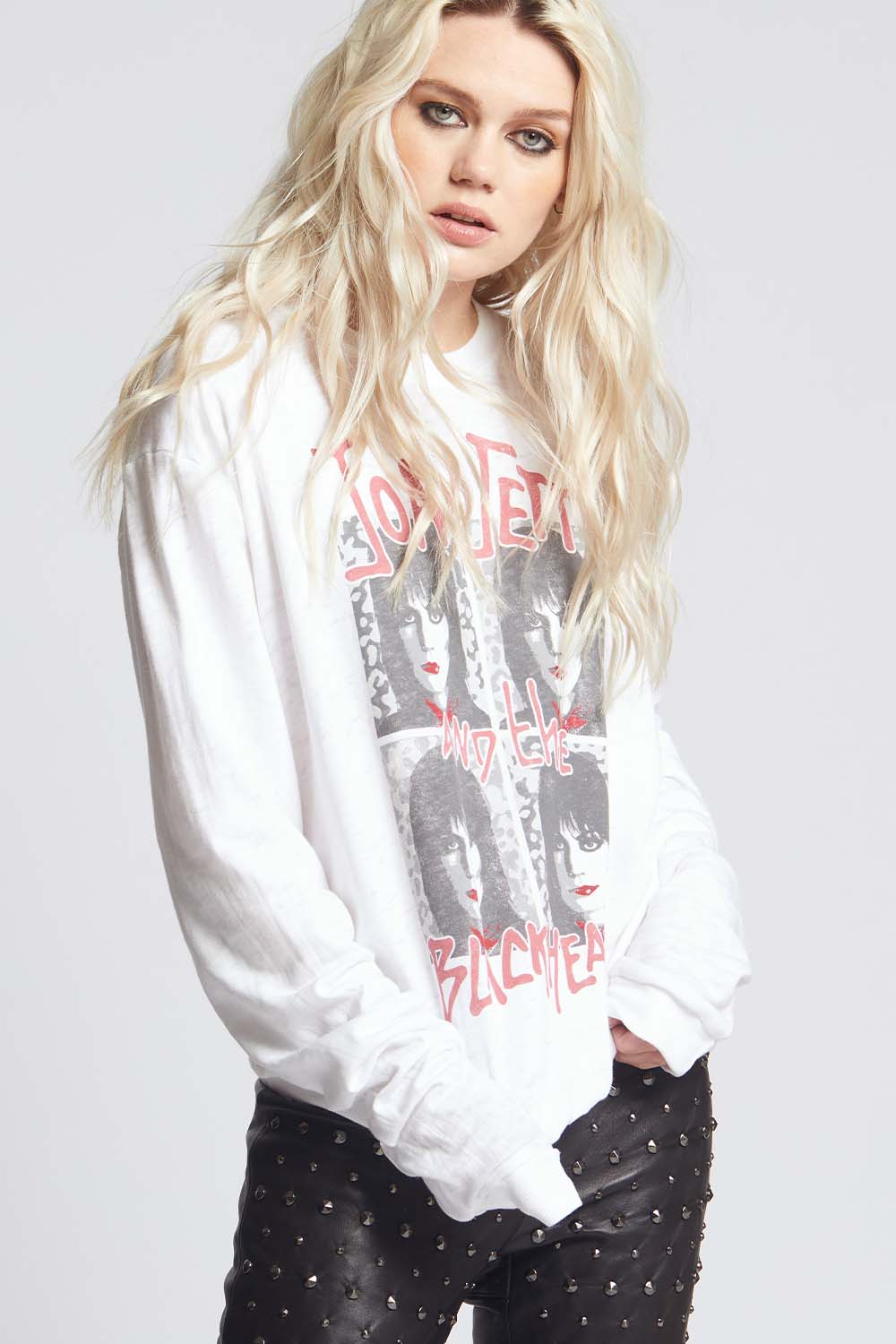 Recycled Karma Joan Jett And The Blackhearts Fitted Sweatshirt