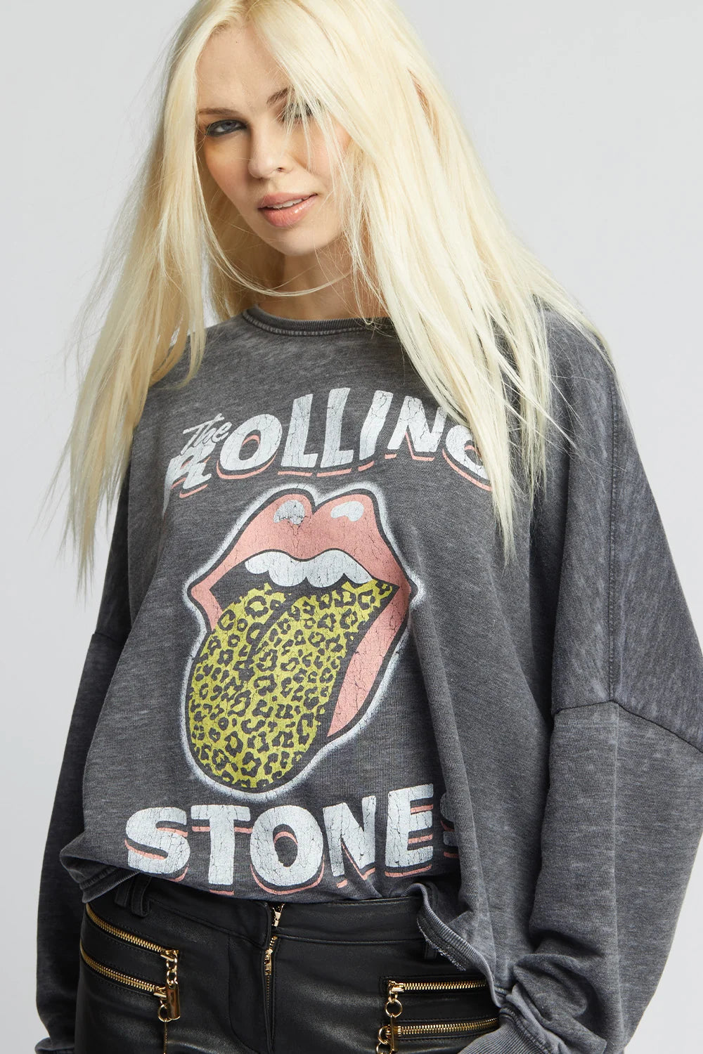 Recycled Karma The Rolling Stones One Size Graphic Sweatshirt