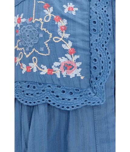 Free People Women's Farrah Embroidered Tunic - Cold River