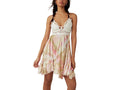Free People Adella Printed Women's Mini Slip Dress - Soft Plaid Combo
