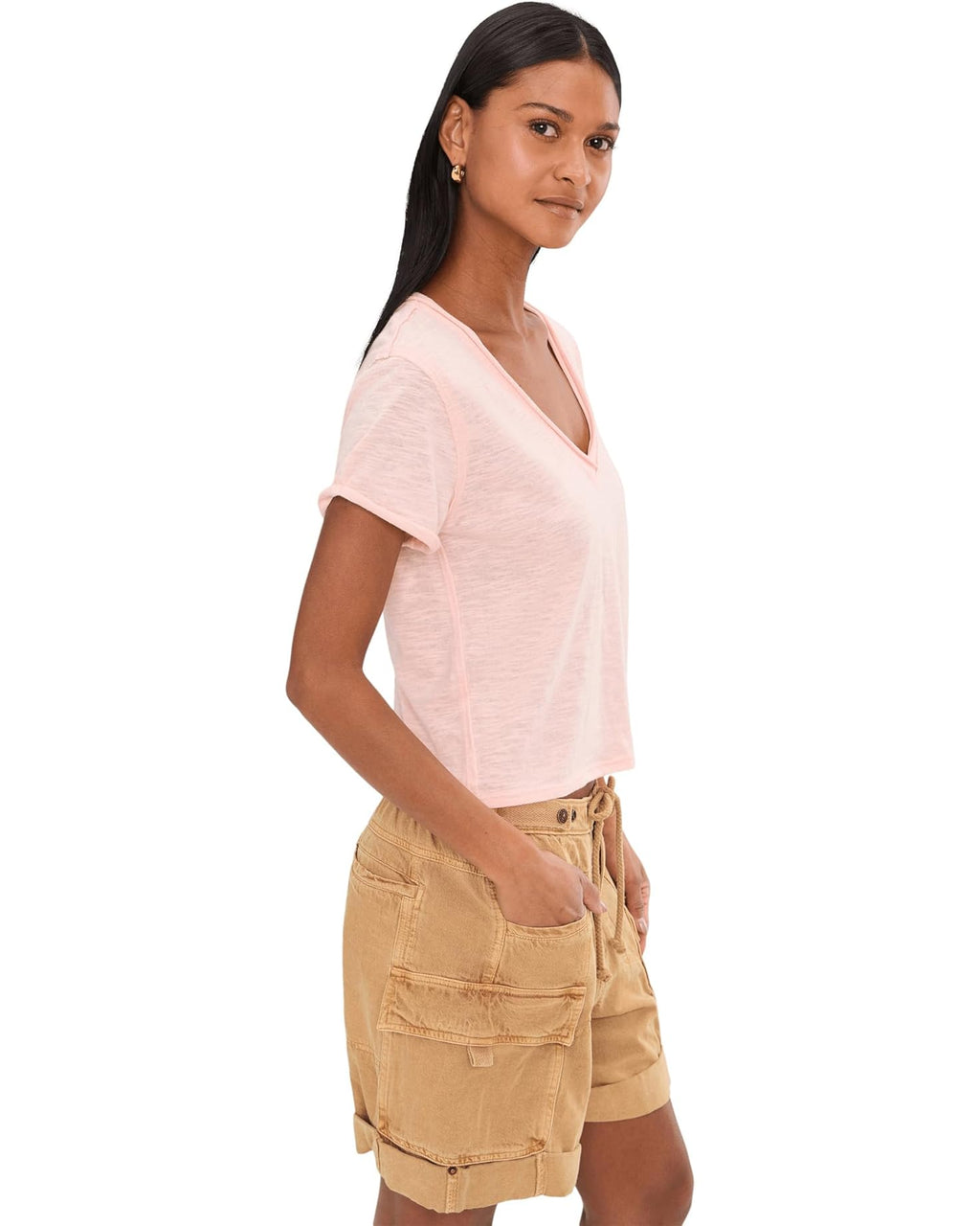 Free People Women's Take 2 Tee - Blushing Peony Combo