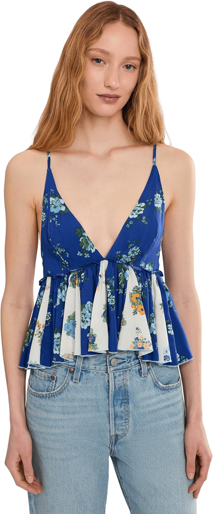 Free People Women's Tillie Top - Blue Combo