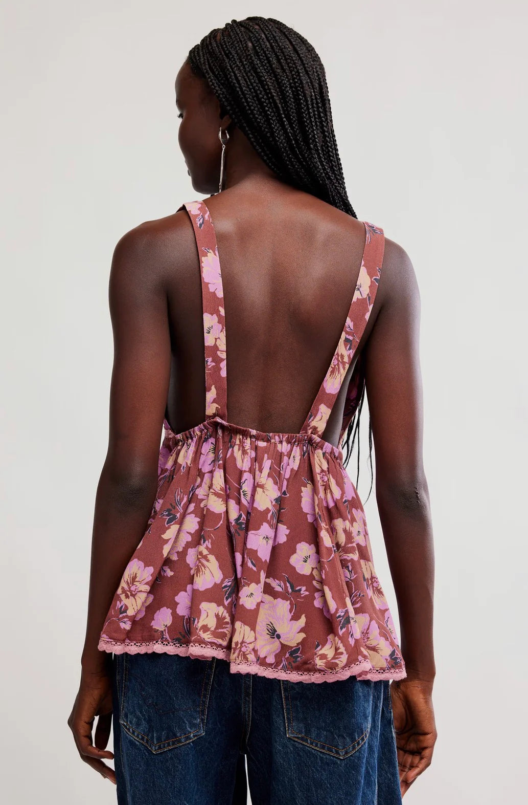 Free People Rome Printed Tank - Wine Combo