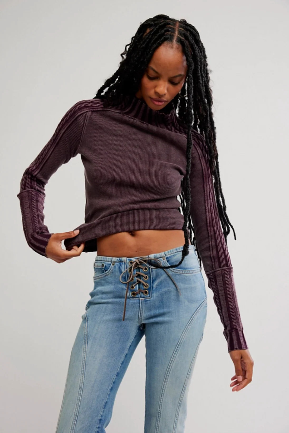 Free People Women's Breezy Swit Top Vintage Grape