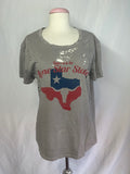 Brokedown Lone Star State Holey Women's Short Sleeve Top