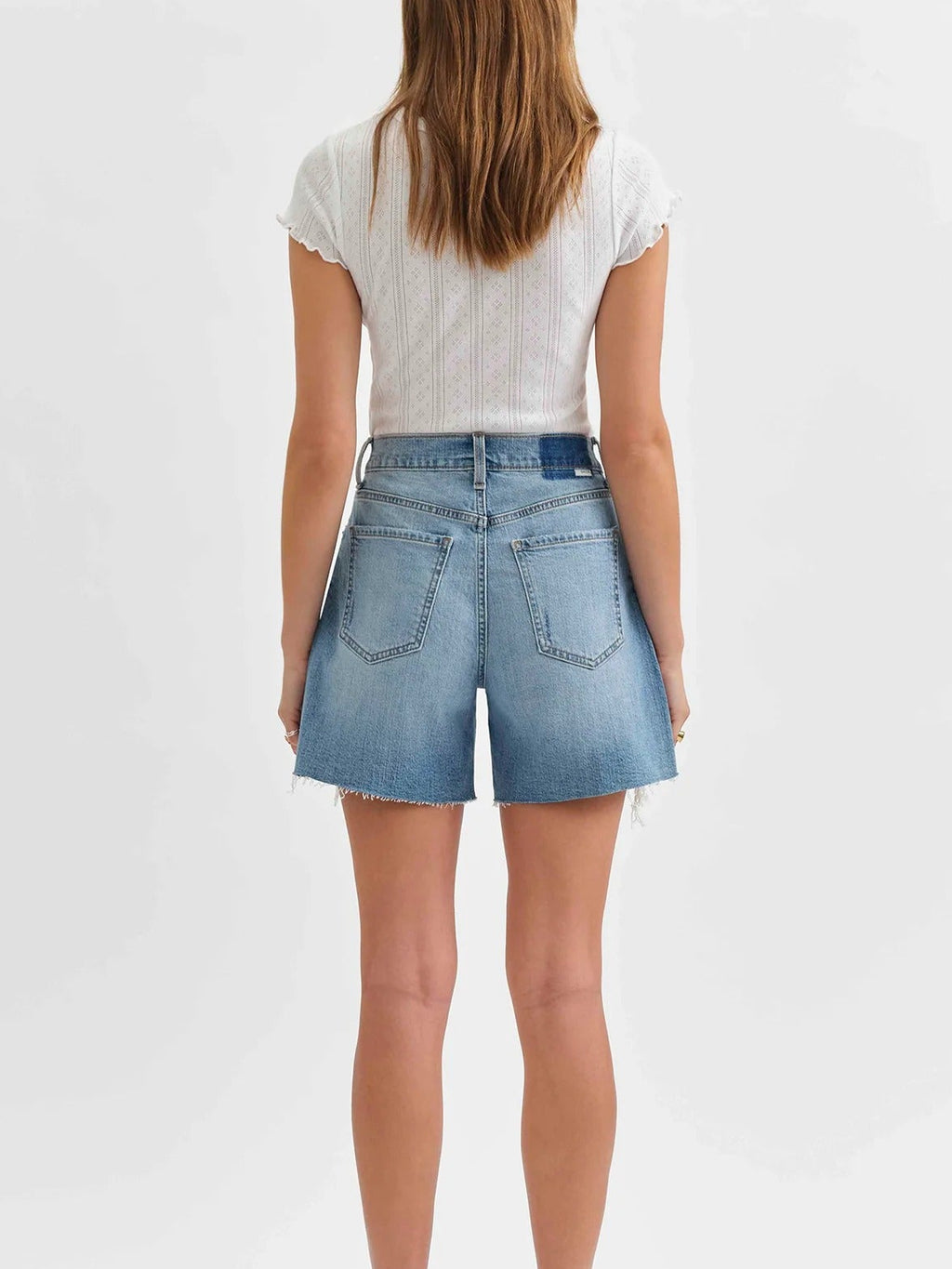 Daze Sundaze High Rise Short in Marina Distressed