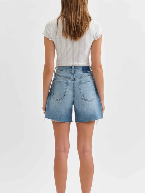 Daze Sundaze High Rise Short in Marina Distressed