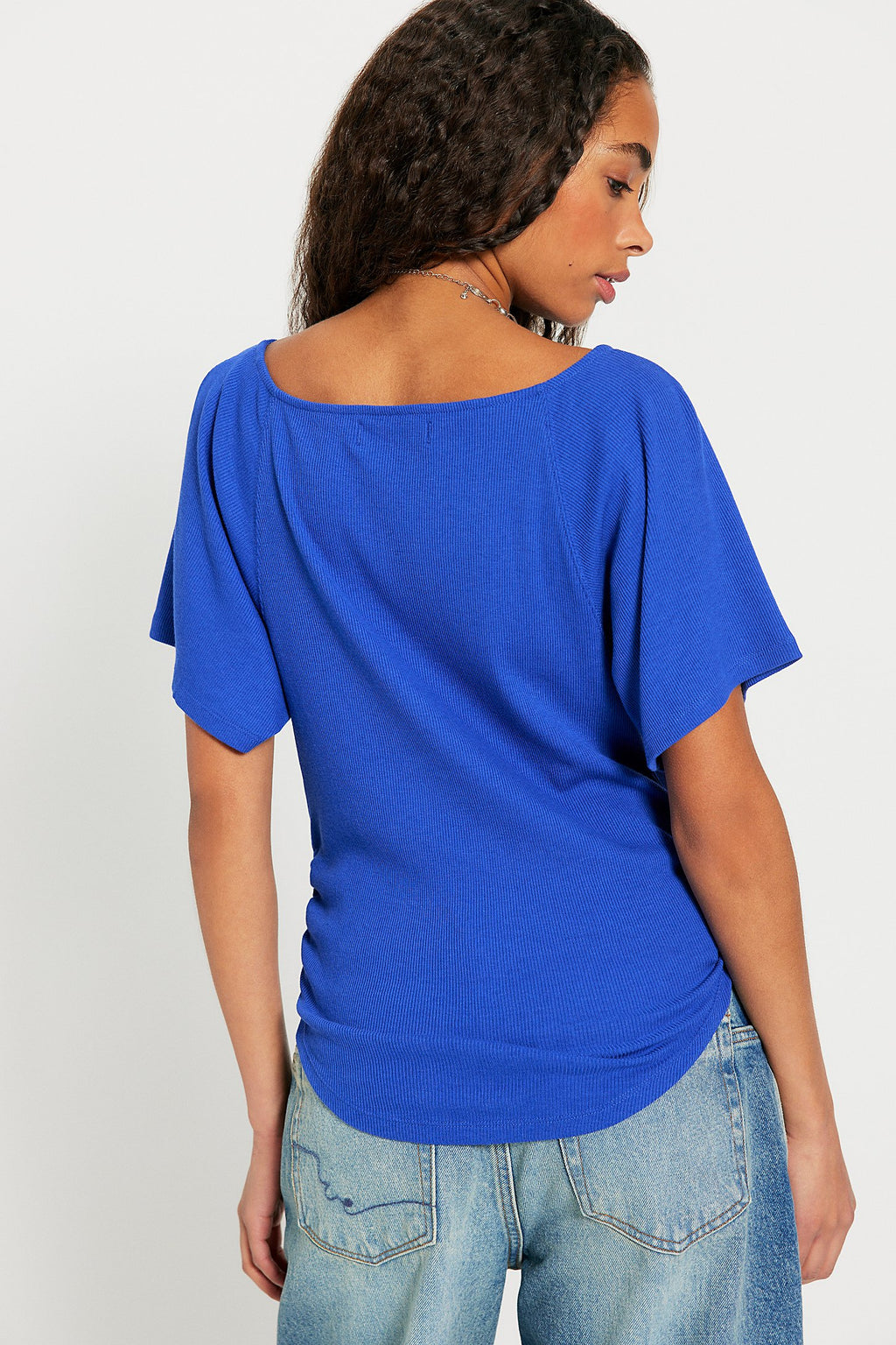 Free People Lucy Off-The-Shoulder Tee - Violet Splendor