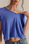 Free People Take 2 Tee - Cornflower Combo