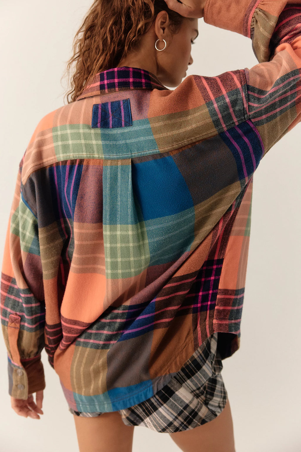 Free People Ashley Plaid Shirt - Ginger Combo
