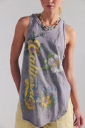 We The Free Rosie Graphic Tank - Grey Combo