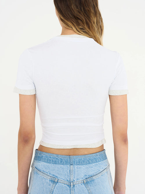 Christopher Esber Sheer Overlay Loophole Rib Tee
