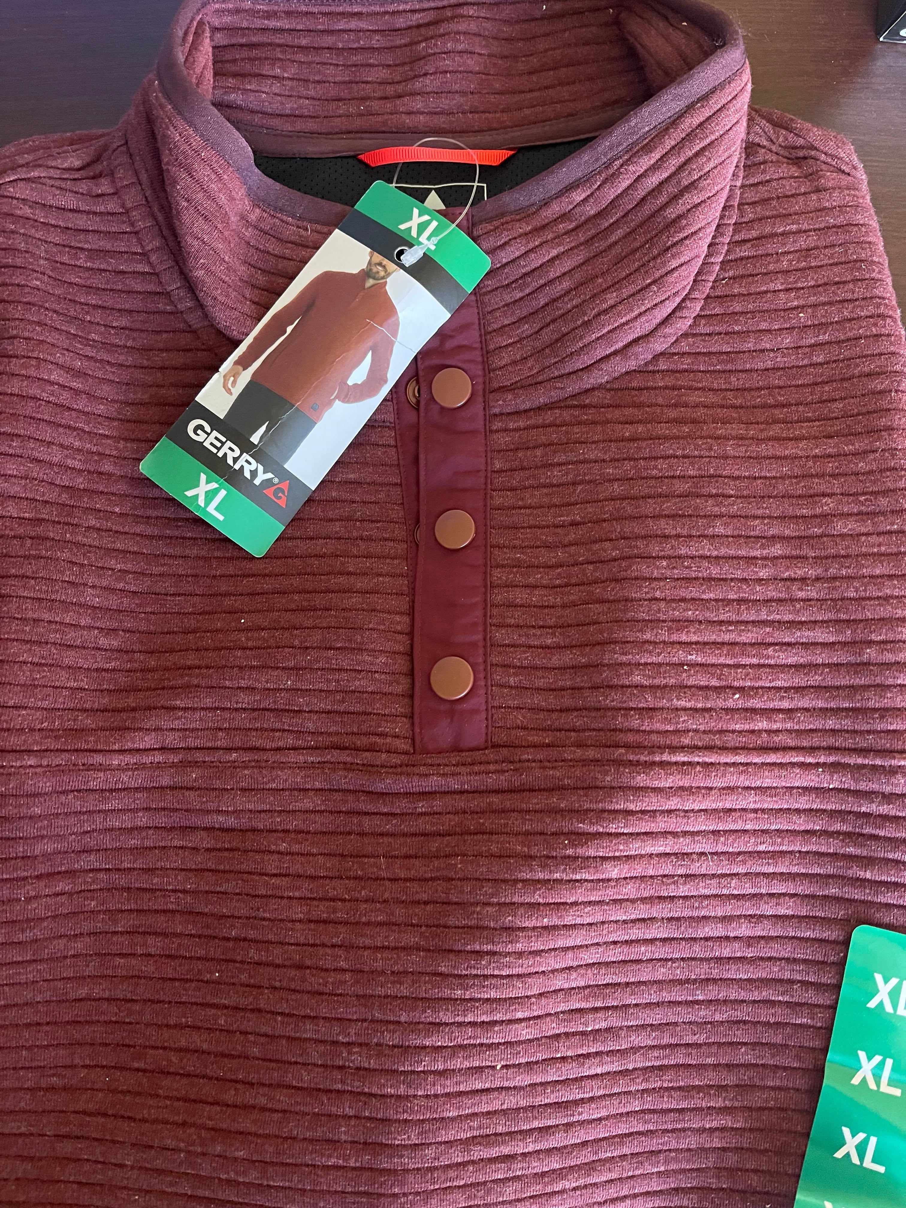 Gerry Men's Ottoman Four Snap Placket Pullover