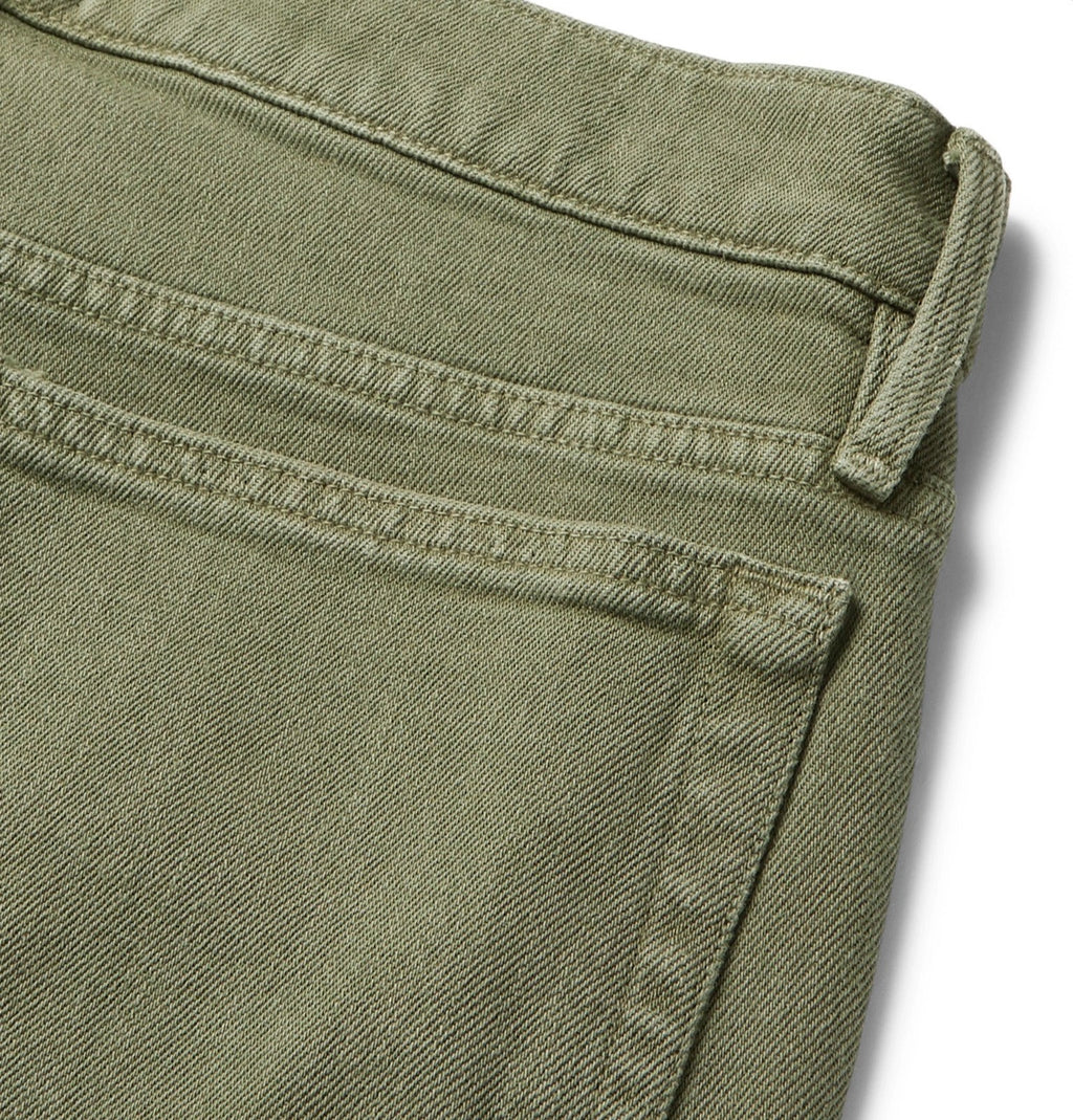 Frame L'Homme Slim-Fit Stretch-Denim Jeans - Garage Military Green