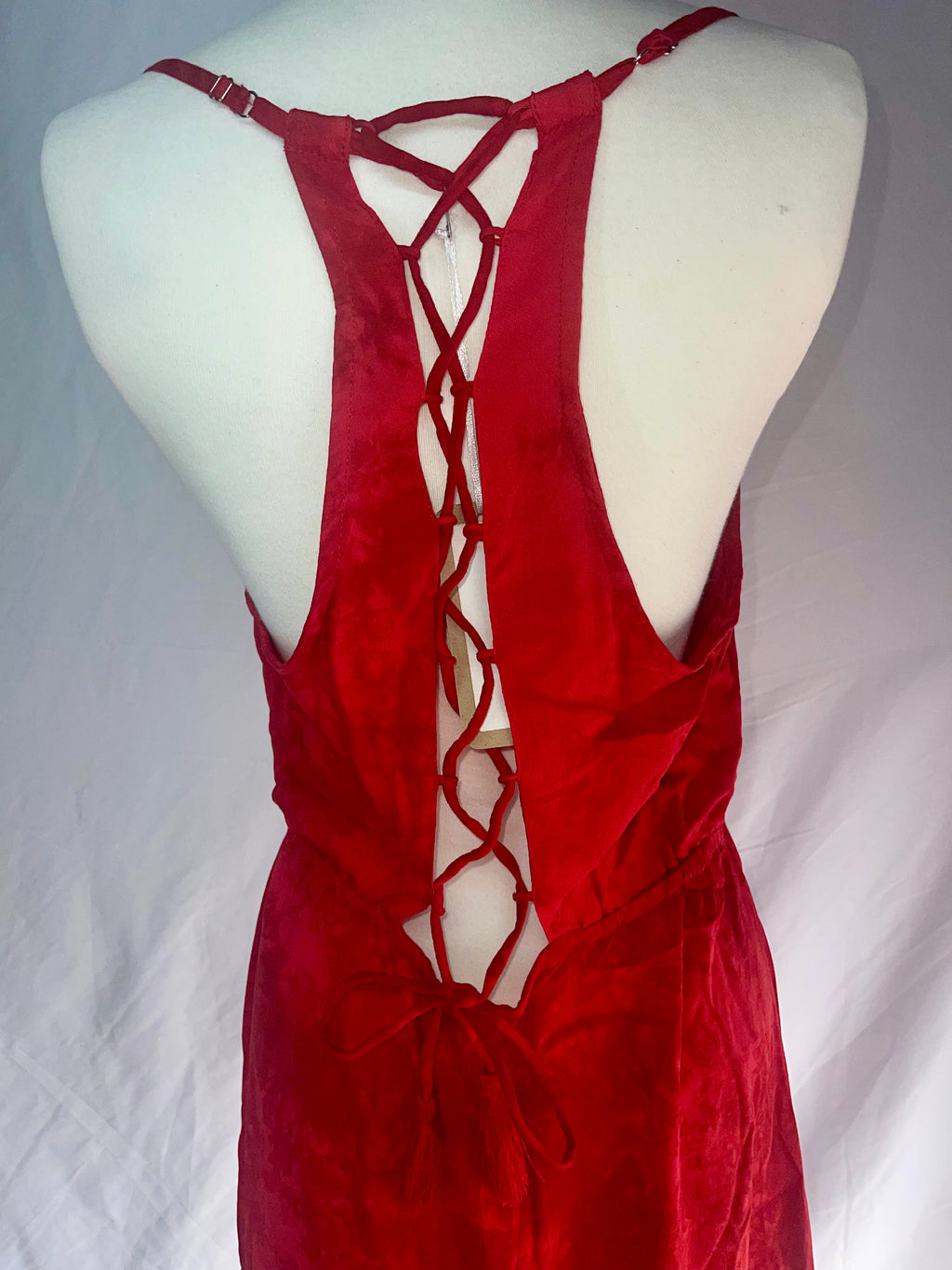 Khush Moani Cocktail Dress in Tye Dye Murky Red