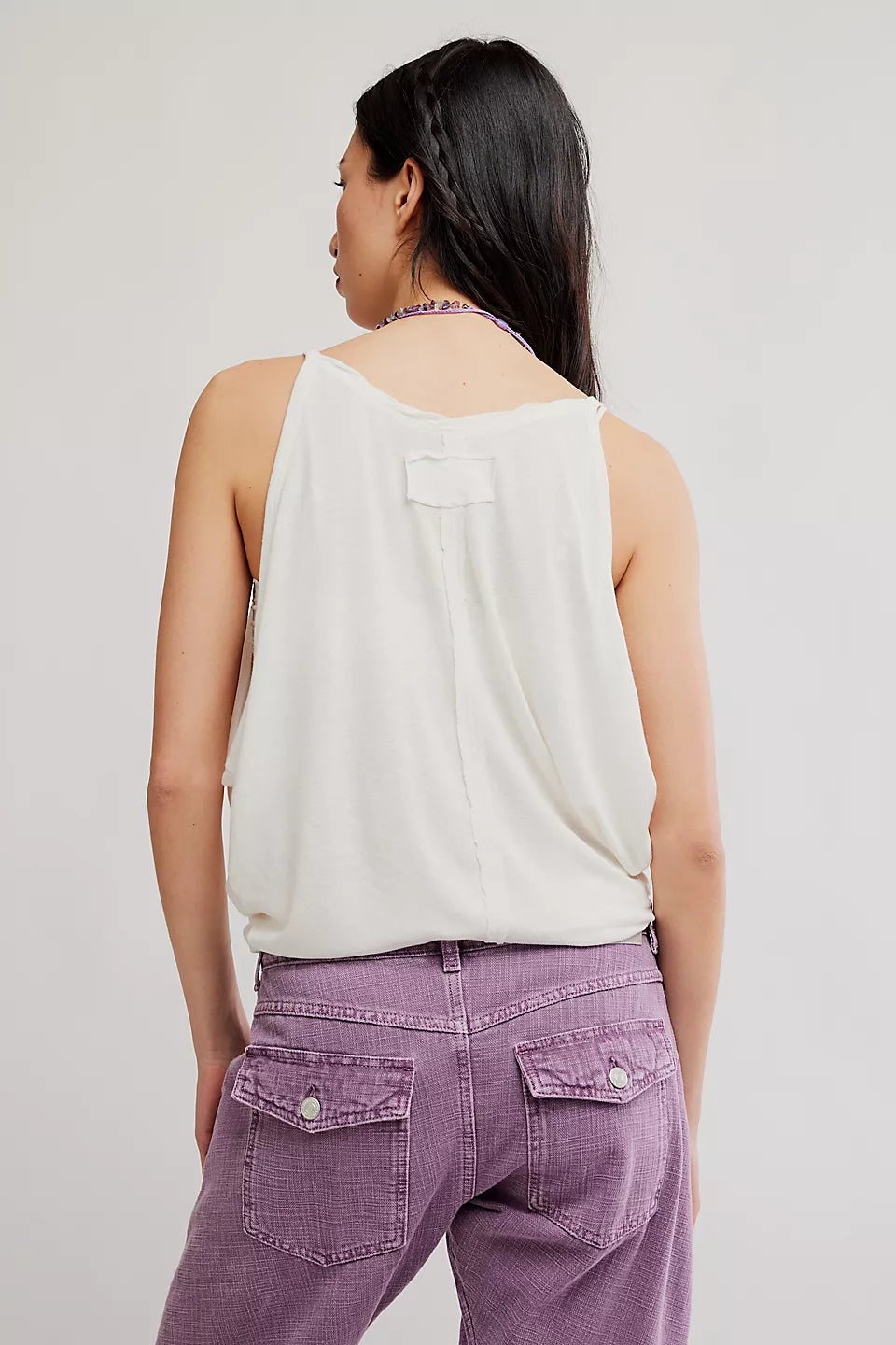 Free People Shoreside Tank Top - Clear Ivory