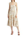 Veronica Beard Amalia Floral Linen-Blend Halter Midi-Dress