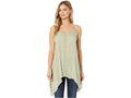 Miss Me Long V-Cut Cami Women's Top in Sage Green