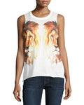 Chaser White Reflected Lions Vintage Women's Tank