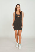 Vintage Havana Novelty Cut Out Dress - Black