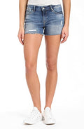 Mavi Jeans Womens Emily Mid-Rise Shorts in Shaded Random Nolita