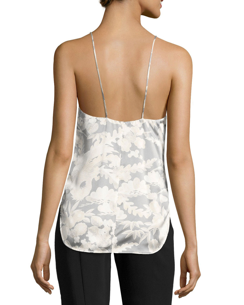 Elizabeth and James Carlo P. Button-down Silk Camisole Tank - White In Powder