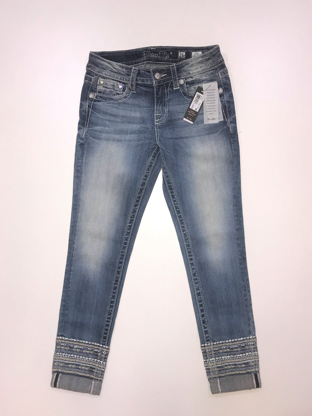 Miss Me Hailey Ankle Skinny Double Cuff Women's Jeans