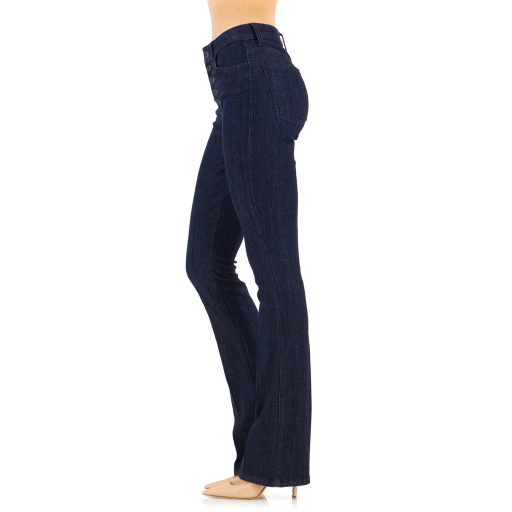 Morrison Denim The Starlet Boot Cut  Exposed Button Fly Jeans - East Coast Rinse