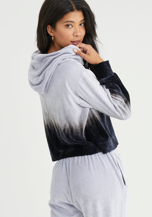 Bella Dahl Hoodie With Trim - Titanium Ombre