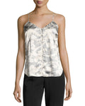 Elizabeth and James Carlo P. Button-down Silk Camisole Tank - White In Powder