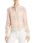 Free People Women's Paradise Garden Cropped Cutie Button Up Shirt