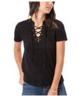 Z-Supply Suede Lace Up Top