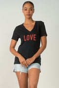 Elan Black/Red "Love" Tee