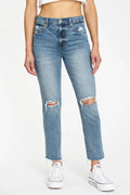 Daze Daily Driver High-Rise Skinny Straight Womens Jeans in Euphoria