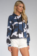Elan Blue/Camo Yudit Womens Hoodie