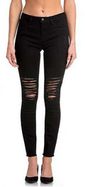 Miss Me Stretchy Distressed Black Skinny Jeans