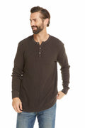 Chaser Men's Henley Thermal Shirt