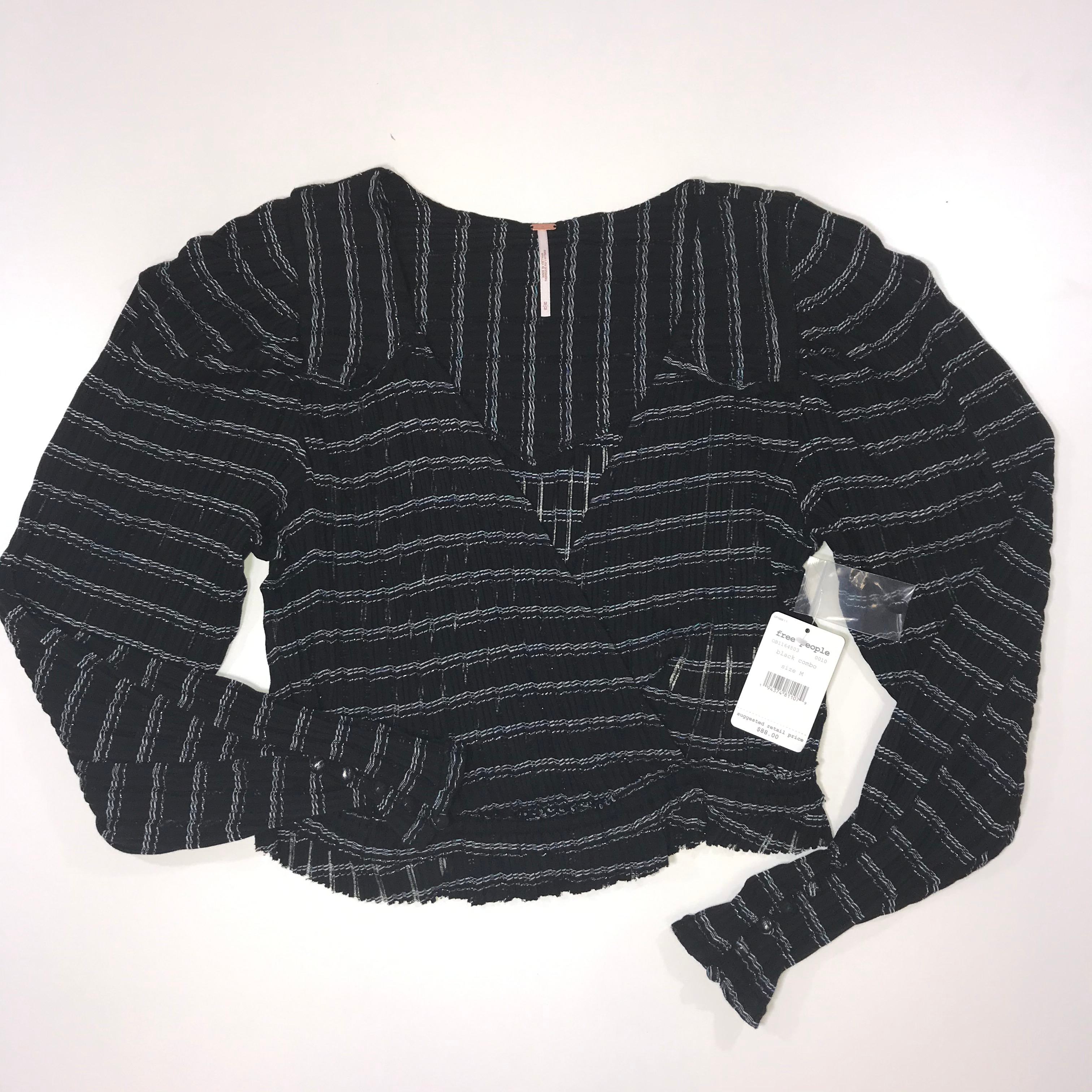 Free People Girlfriend Black Combo Top