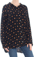 Free People Shirt Up Women's Top Black Combo