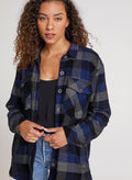 Bella Dahl Lined Women's Shacket in Black Check